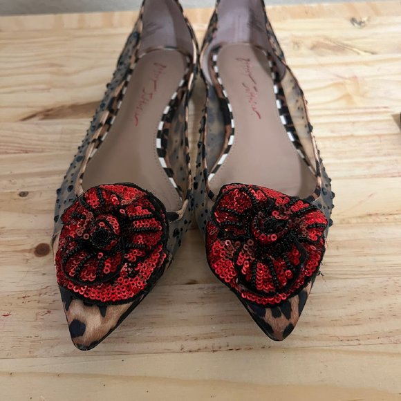 Betsey Johnson Shoes - ❤️Betsey Johnson leopard print rhinestone flats ❤️
